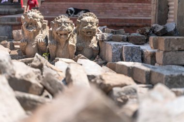 Ruins of Bhaktapur Durbar Square, Nepal. clipart