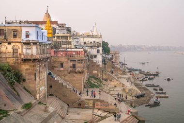 Varanasi, India - November 7, 2018: holy town of Varanasi clipart