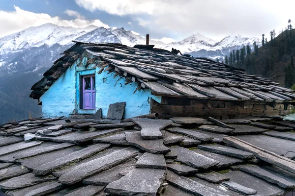Tosh Índia Novembro 2018 Casa Tradicional Himachal Tosh — Fotografia de Stock