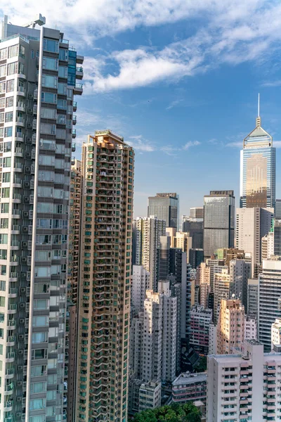 Amazing View Hong Kong Cityscape Full Skyscrapers Rooftop — Stock Photo, Image