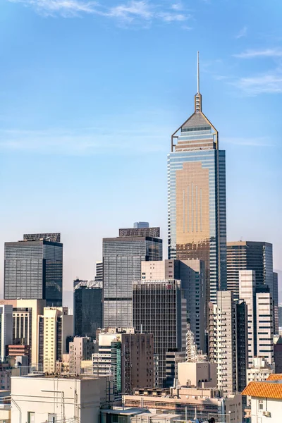 Increíble Vista Del Paisaje Urbano Hong Kong Lleno Rascacielos Desde —  Fotos de Stock