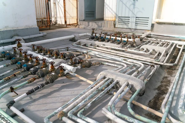 The huge amount of water meter on the hong-kong rooftop of apartment building in Hong Kong — Stock Image Huge Amount Water Meter Hong Kong Rooftop Apartment Building Hong Royalty Free Stock Images