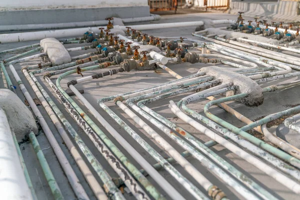 The huge amount of water meter on the hong-kong rooftop of apartment building in Hong Kong — Stock Image Huge Amount Water Meter Hong Kong Rooftop Apartment Building Hong Royalty Free Stock Photos