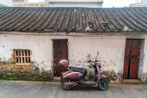 Die Ländliche Straßenansicht Des Alten Traditionellen Fischerdorfes Auf Hainan China — Stockfoto