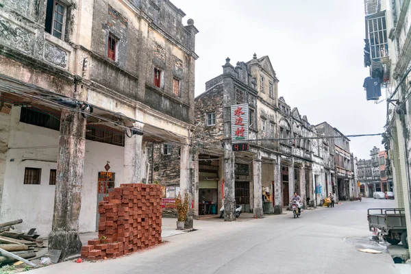 Die Ländliche Straßenansicht Eines Alten Traditionellen Fischerdorfes Auf Hainan China — Stockfoto