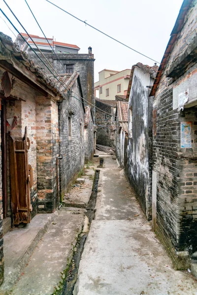 Die Ländliche Straßenansicht Eines Alten Traditionellen Fischerdorfes Auf Hainan China — Stockfoto