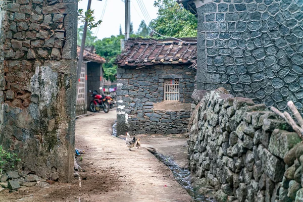 Het Landelijke Straatbeeld Van Oude Traditionele Vissersdorp Hainan China — Stockfoto