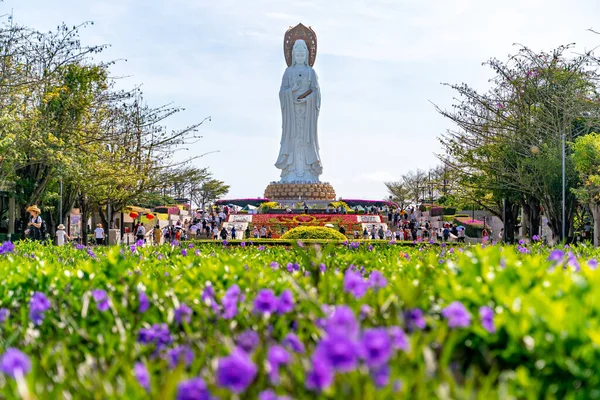 Храм Наньшань Буддийский Храм Санье Провинция Хайнань Китае Статуя Гуань — стоковое фото