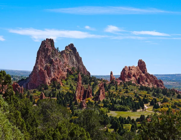 Colorado Springs Tanrılar Parkı Bahçesi Olağandışı Dramatik Rock Bahçesi — Stok fotoğraf