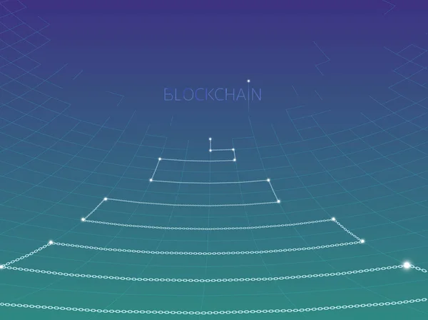 Koncepcja Blockchain Blockchain Technology Ico Początkowa Oferta Monet Technologia Crypto — Wektor stockowy