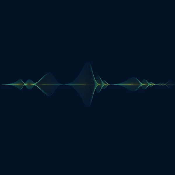 Radio Conception d'ondes sonores — Image vectorielle