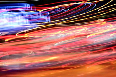 Hareket halindesoyut gece ışığı arka planı