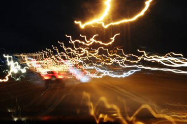 Hareket halindesoyut gece ışığı arka planı