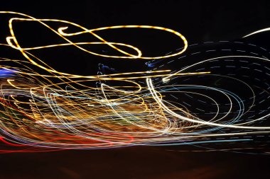 Hareket halindesoyut gece ışığı arka planı