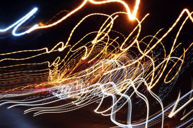 Hareket halindesoyut gece ışığı arka planı