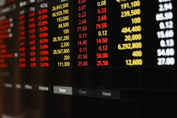 証券取引所 ストリーミングトレード画面 — ストック写真
