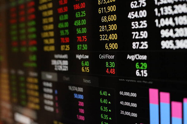 Stock Exchange Streaming Trade Screen — Stock Photo, Image