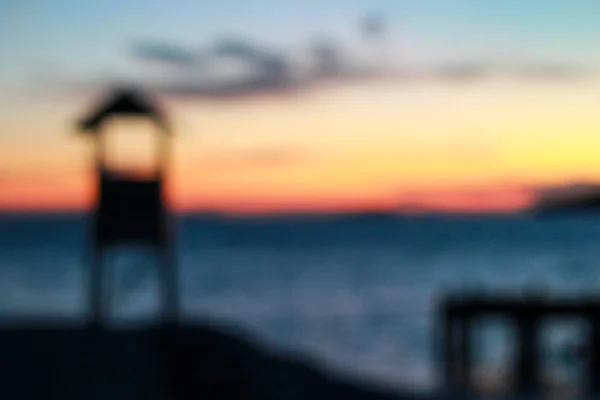 Imagen borrosa de las luces Hora del crepúsculo del amanecer en la mañana — Foto de Stock