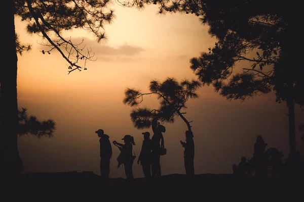 Vista noturna no Lom Sak Cliff . — Fotografia de Stock