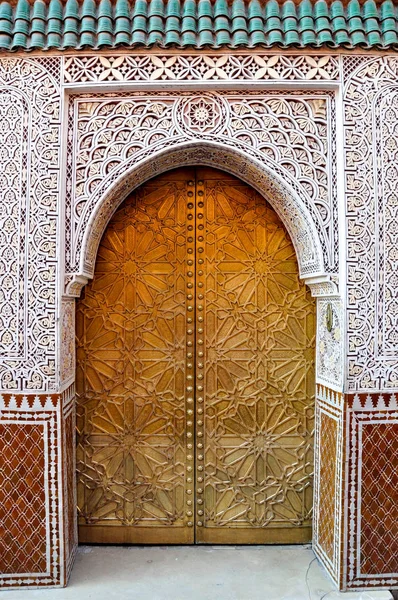 Díszes Ajtó Marrakech Marokkóban — Stock Fotó