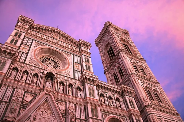 Mirando Hacia Catedral Santa Maria Del Fiore Atardecer Florencia Italia Imagen De Stock