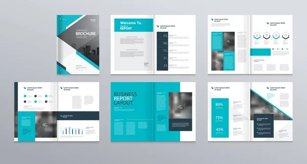 Modèle Mise Page Conception Pour Profil Entreprise Rapport Annuel Brochures — Image vectorielle