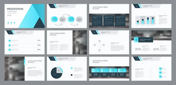 Business Presentation Template Design Page Layout Design Brochure Annual Report — Stock Vector