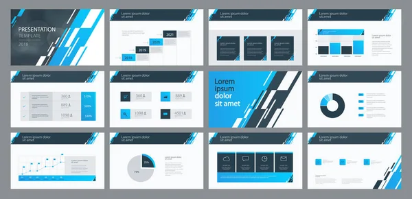 Design Modelo Apresentação Negócios Design Layout Página Para Brochura Relatório —  Vetores de Stock