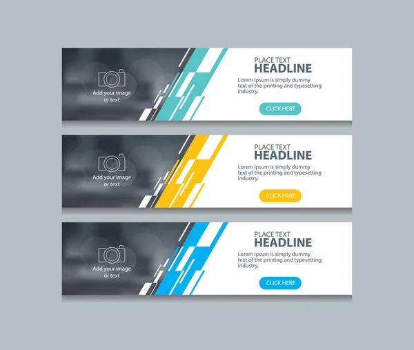 Abstrakte Web Banner Design Vorlage Hintergründe — Stockvektor