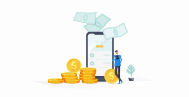 iş mobil ödeme ve dijital bankacılık kavramı