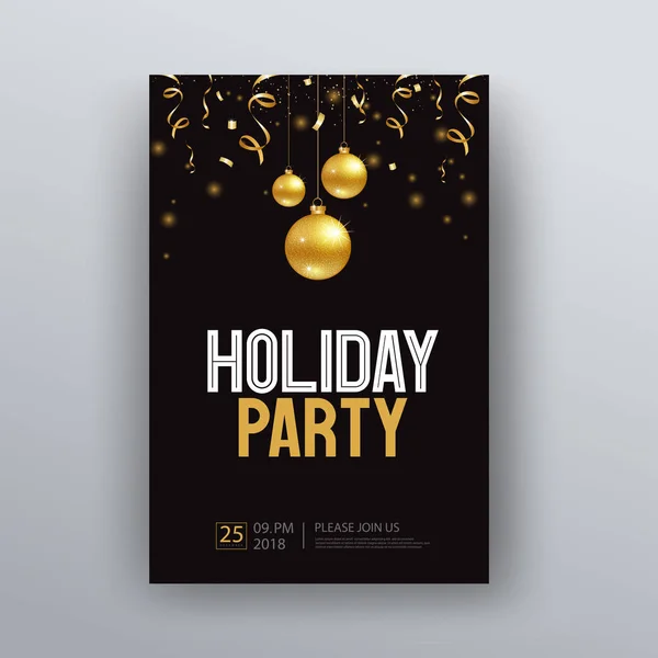 Vektor Illustration Design Für Feiertag Und Frohes Neues Jahr Party — Stockvektor