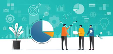 çalışma analytics toplantı ve yatırım Finans planı rapor grafik Pano kavramı üzerinde izleme düz iş takım