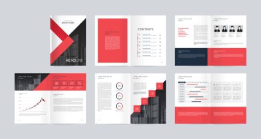 şirket profili için kapak sayfası ile şablon düzeni tasarımı, yıllık rapor, broşürler, el ilanları, sunumlar, broşür, dergi, kitap . ve değiştirilebilir için vektör a4 boyutu. 