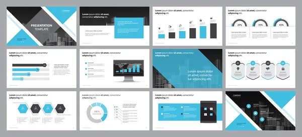 page layout design template for business presentation design and use for annual report and company profile or brochure layout with infographic elements and report chart  template  design concept