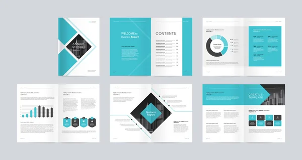 Vorlagenlayoutdesign Mit Deckblatt Für Unternehmensprofil Geschäftsbericht Broschüren Flyer Präsentationen Broschüre — Stockvektor