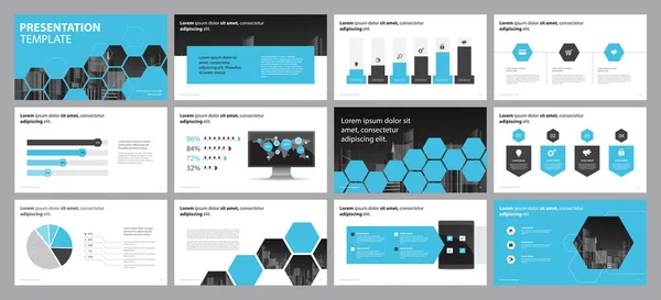 page layout design template for business presentation design and use for annual report and company profile or brochure layout with infographic elements and report chart  template  design concept