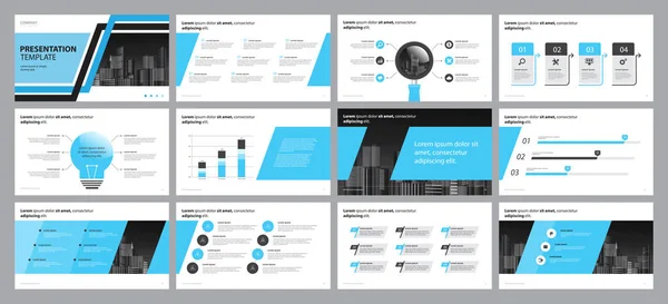 Modèle Conception Arrière Plans Présentation Entreprise Avec Des Éléments Chronologie — Image vectorielle