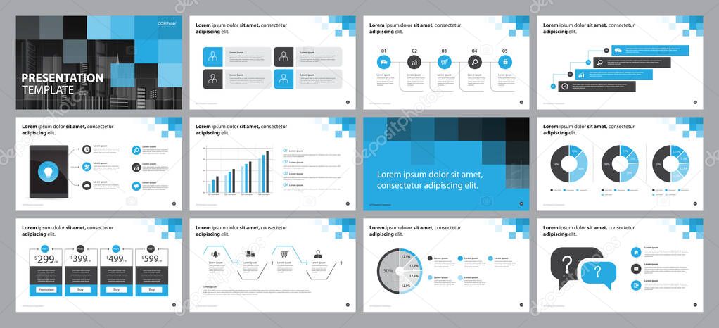 business presentation backgrounds design template, with infographic timeline elements design concept