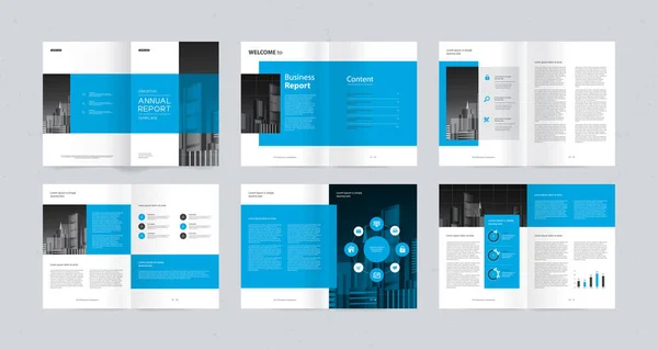 Vorlagenlayoutdesign Mit Deckblatt Für Unternehmensprofil Geschäftsbericht Broschüren Flyer Präsentationen Broschüre — Stockvektor