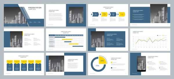 Diseño Presentación Plantillas Diseño Diseño Página Para Folleto Libro Informe — Vector de stock