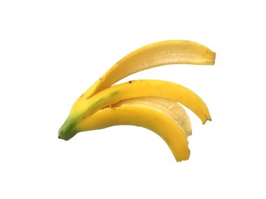 Slippery banana peel isolated on white background with clipping paths. clipart