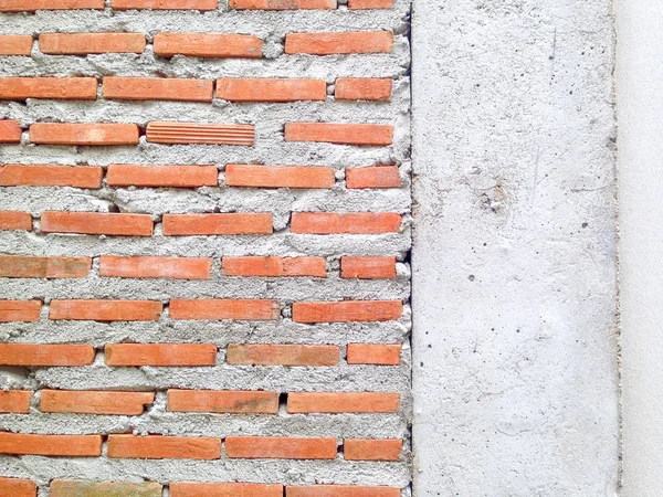 Albañilería Para Construir Muro Fondo Pared Ladrillo Rojo Papel Pintado — Foto de Stock