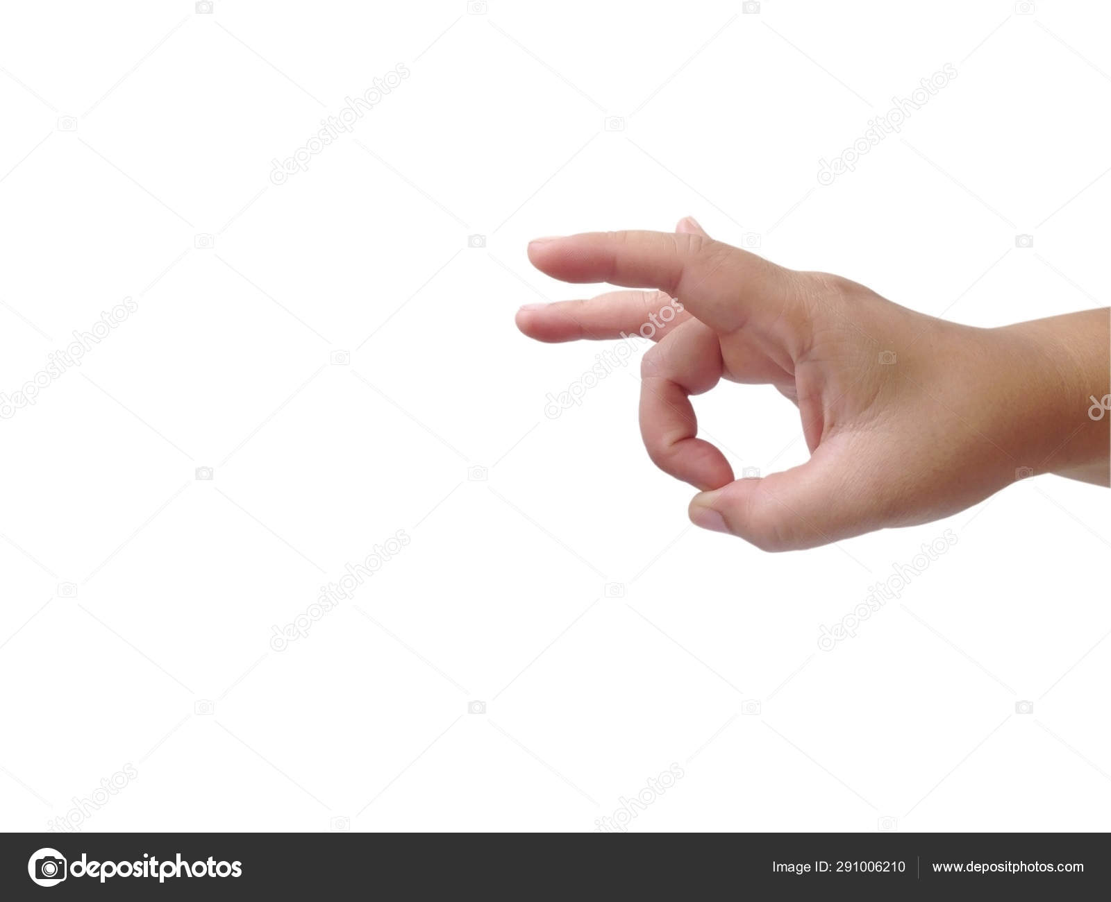 Woman Hand Show Finger Kick White Background Symbol Flick Finger