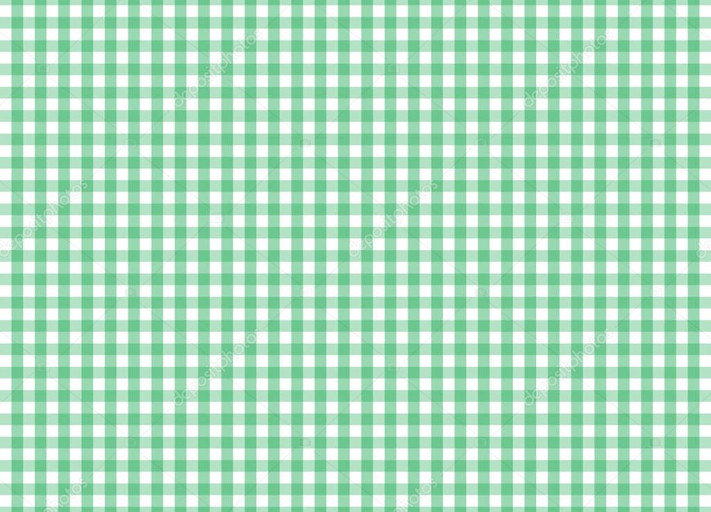 Green plaid pattern vector background.