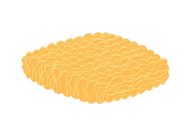 Beyaz arka planda izole edilmiş anlık şehriye.