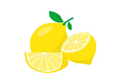 Limon beyaz arka plan üzerinde izole. Limon vektörbeyaz arka plan üzerinde yarım kesilmiş.