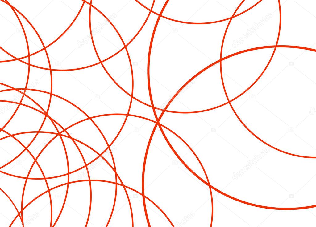 Abstract red curve line with white background.