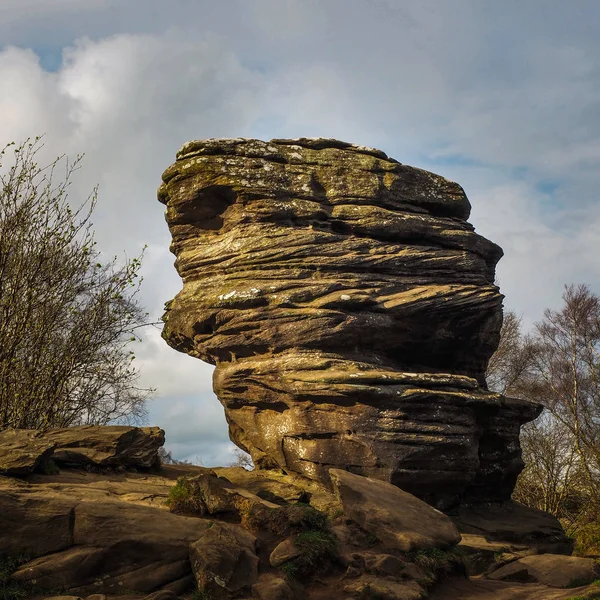 Brimham Rocks Amazing Collection Millstone Grit Natural Rock Formations Located — Stock Photo, Image