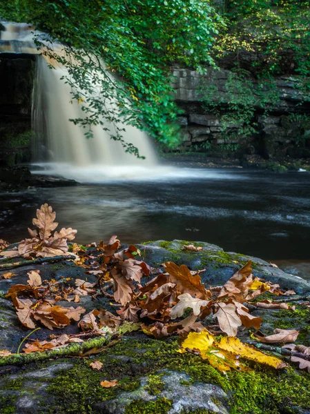 Die West Burton Falls Auch Als Hexenkessel Bekannt Wensleydale Sind — Stockfoto