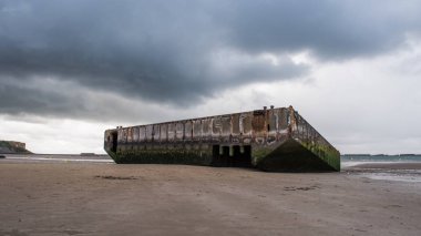 Arromanches Normandiya, altın Beach, dut b bir D-Day iniş sırasında kullanılan geçici limanının yapıldı